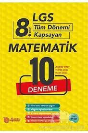 Adım Yayıncılık 8 Sınıf Lgs Matematik 10 Deneme 4