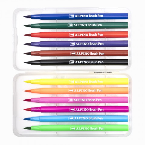 Alpino Fırça Uçlu Keçeli Kalem 12 Renk