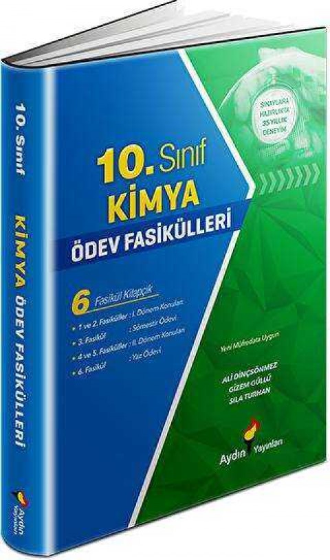 Aydın Yayınları 10. Sınıf Kimya Ödev Fasikülleri Soru Bankası