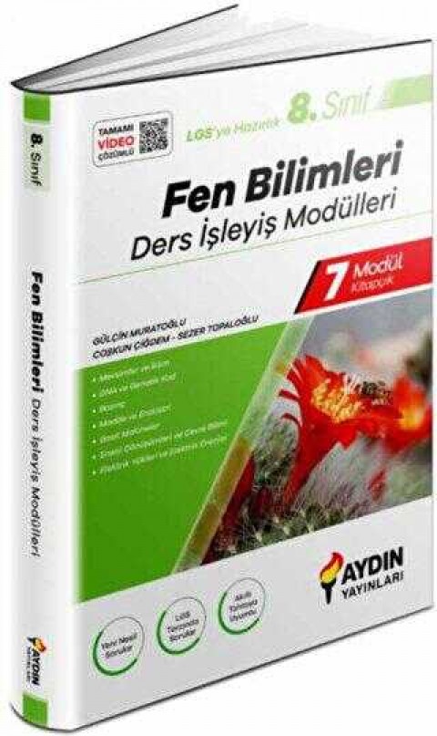 Aydın Yayınları   8. Sınıf Aydın Fen Bilimleri Ders İşleyiş Modülleri