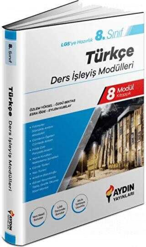 Aydın Yayınları   8. Sınıf Aydın Türkçe Ders İşleyiş Modülleri