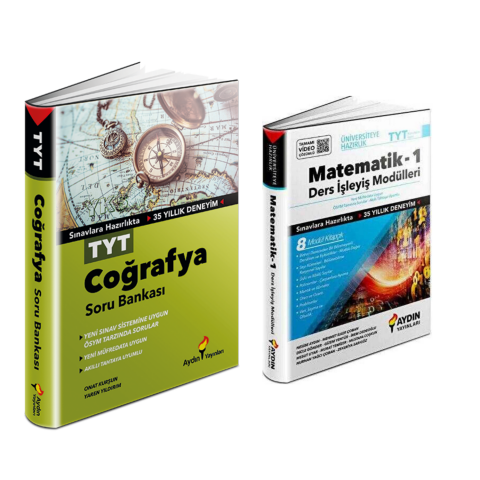 Aydın Yayınları  Tyt  Coğrafya Soru Bankası &  Matematik-1 Ders İşleyiş  Modülleri