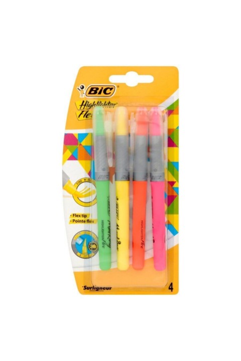 Bic Fosforlu Kalem Markıng Hıghlıghter Flex 4'lü