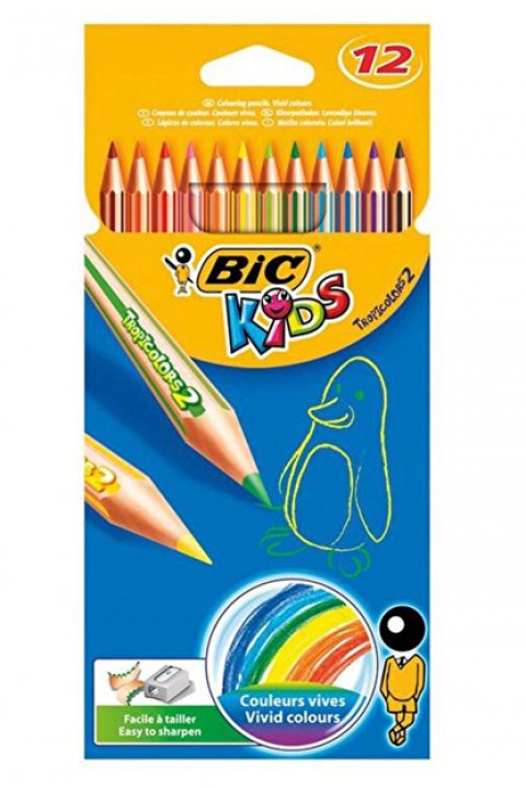 Bic Kids Tropicolor Kuru Boya Kalemi 12 Renk Bic Kids Tropicolor Kuru Boya Kalemi 12 Renk