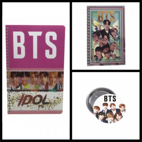 Bts A5 Ve A6 Not Defterleri Ve Bts Rozet Pembe