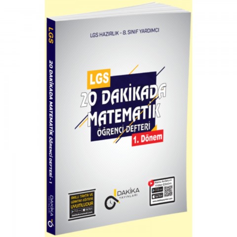 DAKİKA 8.SINIF 20 DAKİKADA MATEMATİK ÖĞRENCİ DEFTERİ 1.DÖNEM
