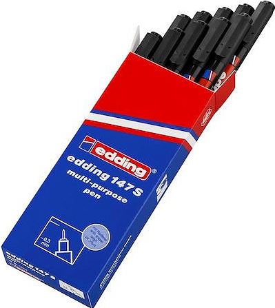 Edding 147 S Kırmızı Asetat Kalemi 10 Lu