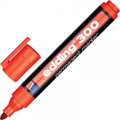 Edding 300 Kırmızı Permanent Marker Kalem Yuvarlak Uç 1 Adet