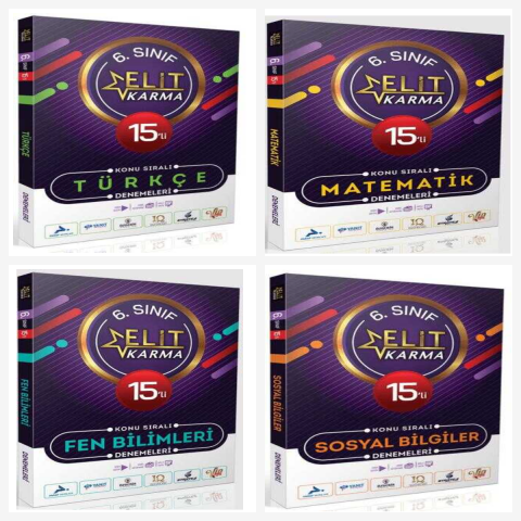 Elit Karma 6. Sınıf Tüm Dersler Deneme Set