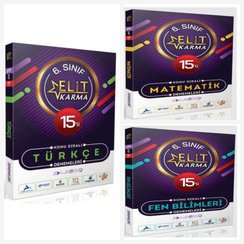 Elit Karma 6. Sınıf Türkçe & Matematik & Fen Bilimleri Denemeleri