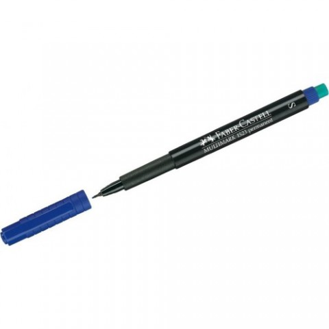 Faber Castell 10'lu S Multimark Permanent Mavi Asetat Kalemi