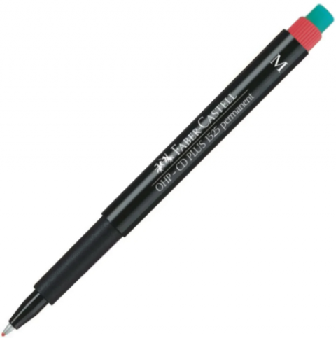 Faber Castell Permanent Asetat Cd Kalemi M Kırmızı 10 Adet