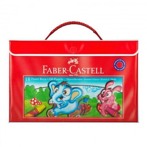 Faber Castell Plastik Çantalı Tutuculu Pastel Boya 18 Renk