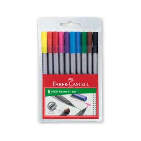 Faber-castell Grip Finepen Keçe Uç 0.4mm 10'lu Karton Kutu