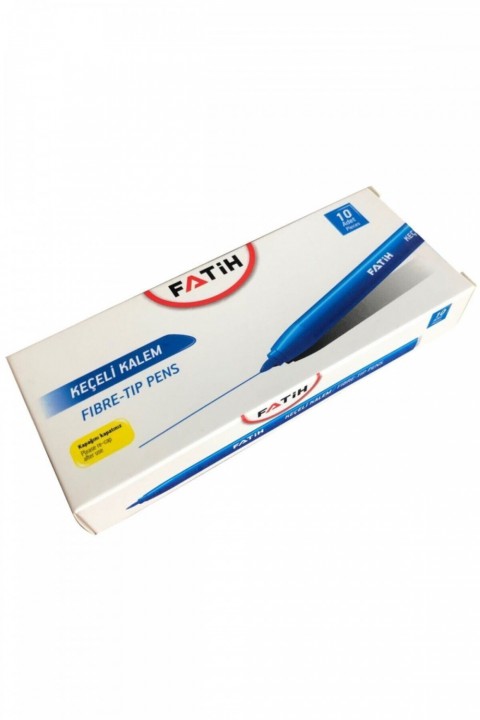 Fatih Ofis Tipi Mavi Keçeli Kalem 10 Adet