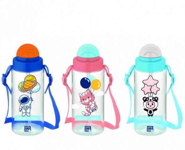 Gıpta Blue-me Tritan Desenli Pipetli Matara 500 Cc