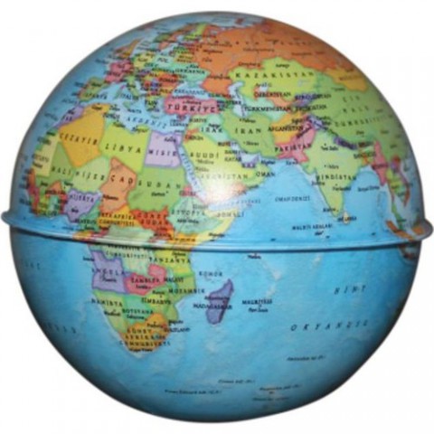 Gürbüz Globe  Dünya Kumbara Küre Siyasi 10 Cm
