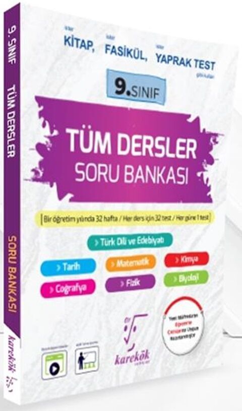 Karekök 9. Sınıf Tüm Dersler Soru Bankası