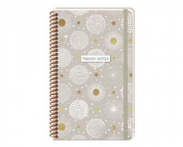 Keskin Trendy Notes Beads-gold 13x21 Çizgili Sert Kapaklı Defter 80 Yp