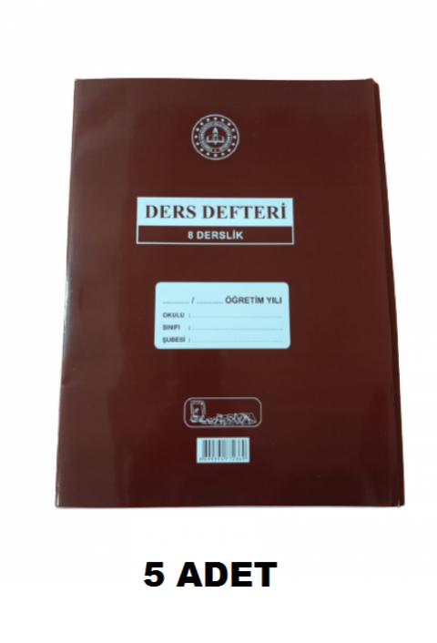 Kocaoluk 8 Derslik Yoklama Fişsiz Sınıf Defteri (5 Adet)