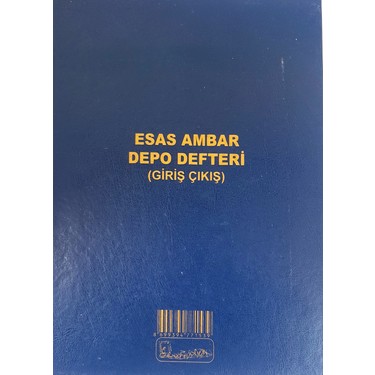 Kocaoluk Esas Ambar Depo Defteri (giriş-çıkış)