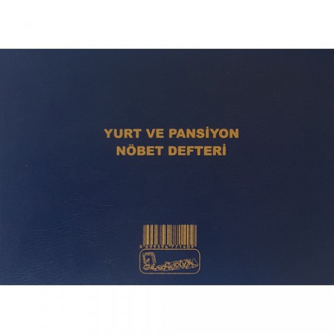 Kocaoluk Yurt Ve Pansiyon Nöbet Defteri Cilt Kapak