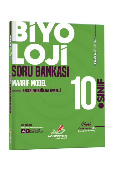 Kondisyon 10.Sınıf Virtüöz Biyoloji Soru Bankası (Maarif Model)
