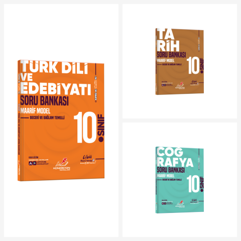 Kondisyon Virtüöz 10.Sınıf Türk Dili ve Edebiyat+Tarih+Coğrafya Soru Bankası (Maarif Model)