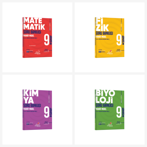 Kondisyon Virtüöz 9.Sınıf Matematik+Fizik+Kimya+Biyoloji Soru Bankası (Maarif Model)