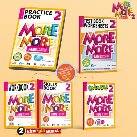 Kurmay 2.Sınıf More&More Pratıce Book Seti (3 KİTAP) + Test Book Worksheets