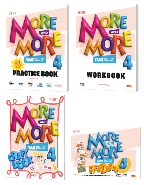 Kurmay 4.Sınıf  More&More Practıce Book & Workbook & Readers & Craft Book (4 Lü Set)