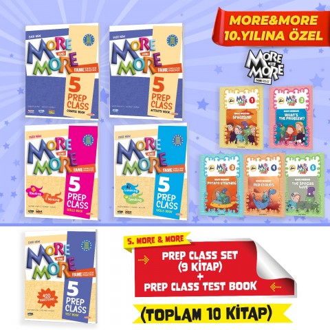 Kurmay 5 More&More Prep Class 6 lı Set (Course+Activity+Skills 1-2+Test+Hikaye)