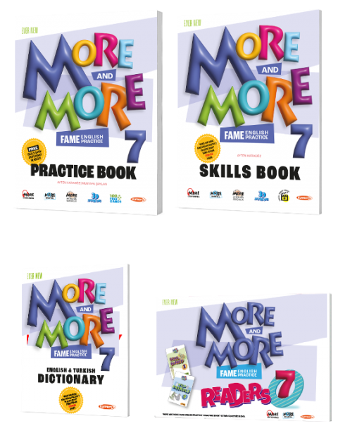 Kurmay 7.Sınıf More&More Pratice Book & Skılls Book & Dıctıonary & Readers (4 LÜ SET)