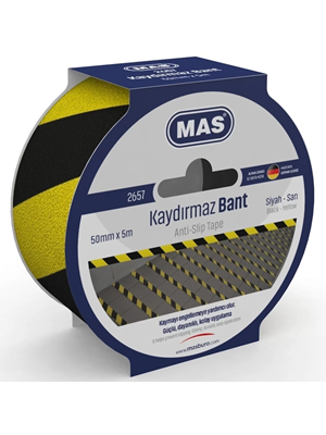 Mas 50 Mmx5 M Kaydırmaz Bant Sarı-siyah