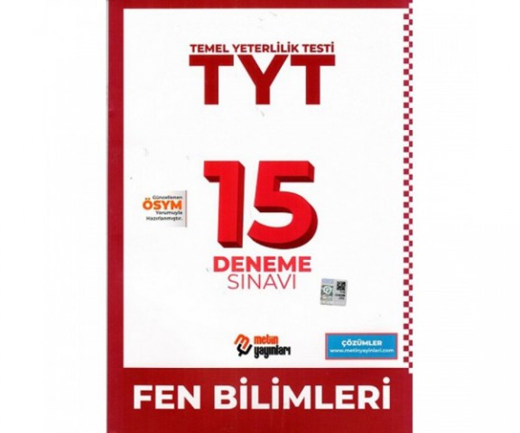 Metin Tyt Fen Bilimleri 15 Deneme Sınavı