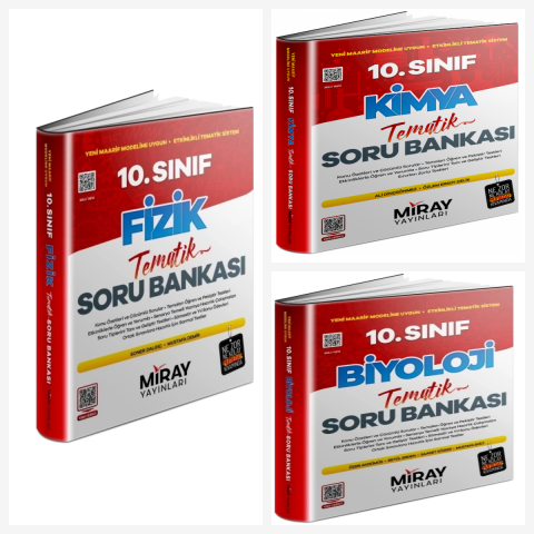 Miray 10. Sınıf Fen Bilimleri Set ( Fizik & Kimya & Biyoloji )