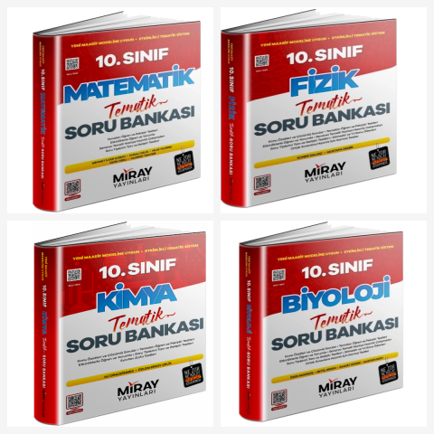 Miray 10. Sınıf Sayısal Set ( Matematik & Fizik & Kimya & Biyoloji )