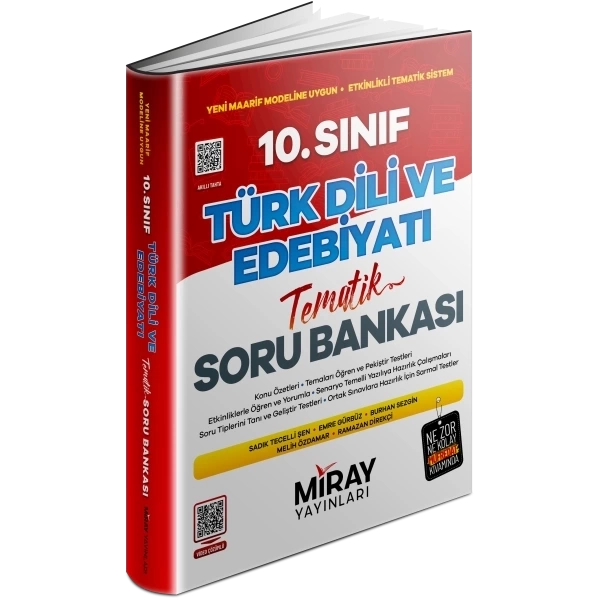 Miray 10. Sınıf Türk Dili ve Edebiyatı Konu Özetli Tematik Soru Bankası Yeni