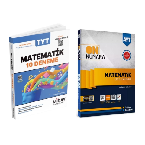 Miray Yayınları Matematik 10 Deneme & Doğan Akademi Yayınları On Numara Ayt Matematik Soru Bankası