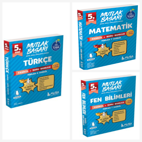 Muba 5. Sınıf Türkçe & Matematik & Fen Fasikül + Soru Bankası