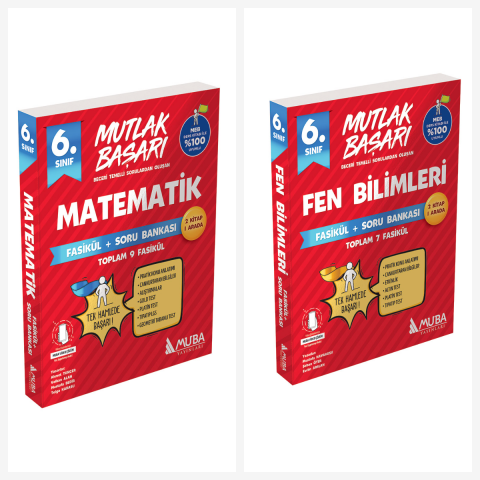 Muba 6. Sınıf Matematik & Fen Fasikül+ Soru Bankası