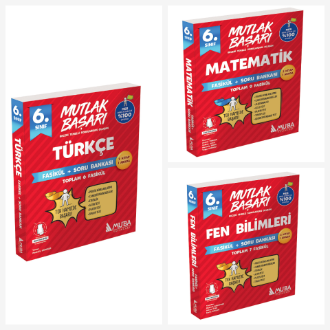 Muba 6. Sınıf Türkçe & Matematik & Fen Fasikül + Soru Bankası