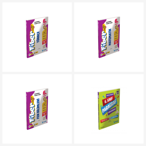Muba 6.Sınıf Türkçe+Matematik+Fen Fiber Soru Bankası + Paragraf Soru Bankası