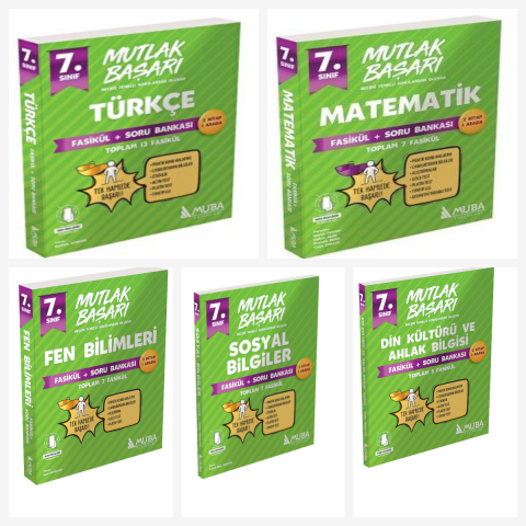 Muba 7. Sınıf Fasikül + Soru Bankası Set ( Türkçe & Matematik & Fen & Sosyal & Din )