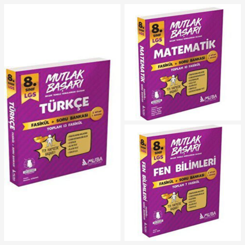 Muba Lgs Türkçe & Matematik & Fen Fasikül + Soru Bankası