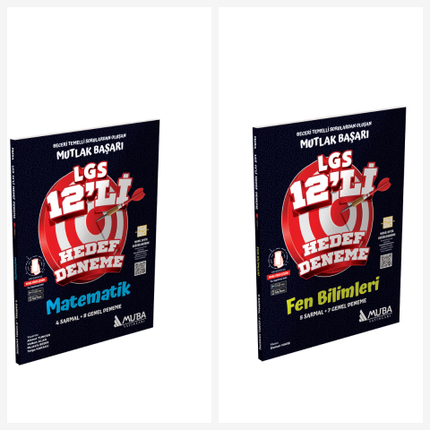 Muba Murlak Başarı LGS 8.Sınıf Matematik+Fen Bilimleri 12'li Deneme Seti