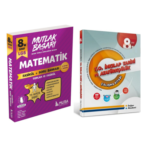 Muba Yayınları 8.sınıf Mutlak Başarı Matematik Fasikül & Doğan Akademi Lgs Kafadar T.c. İnkılap Tarihi Ve Atatürkçülük Çalışma Kitabı