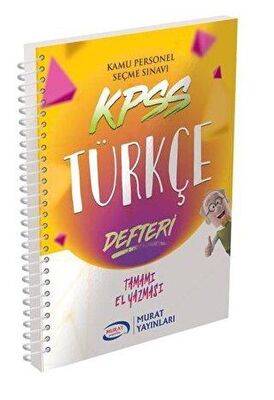 Murat Yayınları Kpss Türkçe Defteri Tamamı El Yazması
