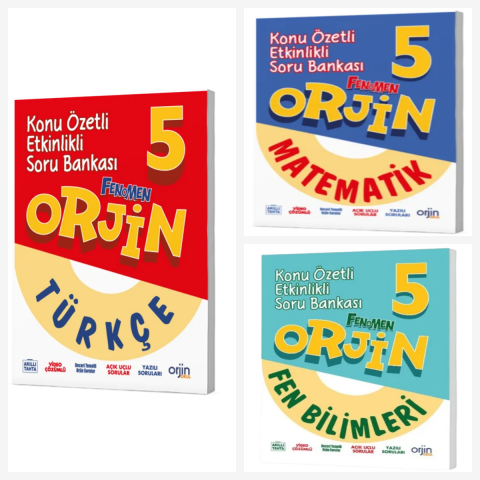 Orjin 5. Sınıf Türkçe & Matematik & Fen Soru Bankası