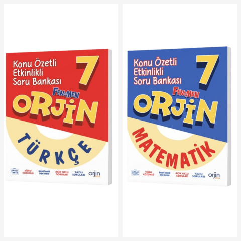 Orjin 7. Sınıf Türkçe & Matematik Soru Bankası